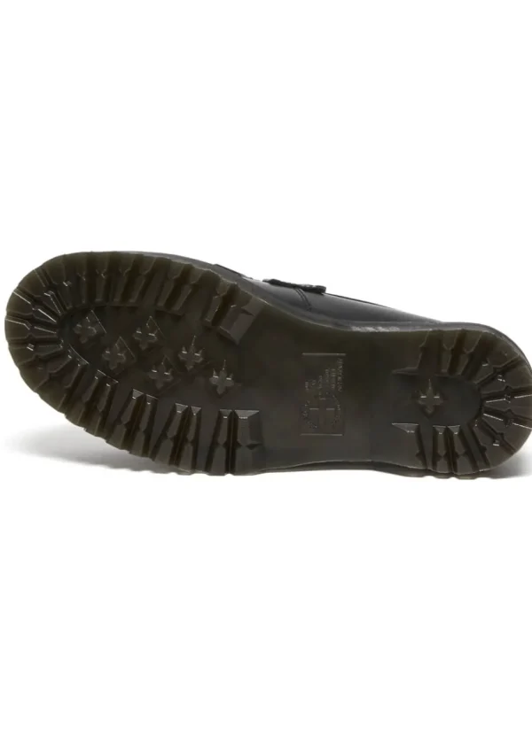 Dr. Martens Adrian Quad Smooth Leather Platform Tassle Loafers Black