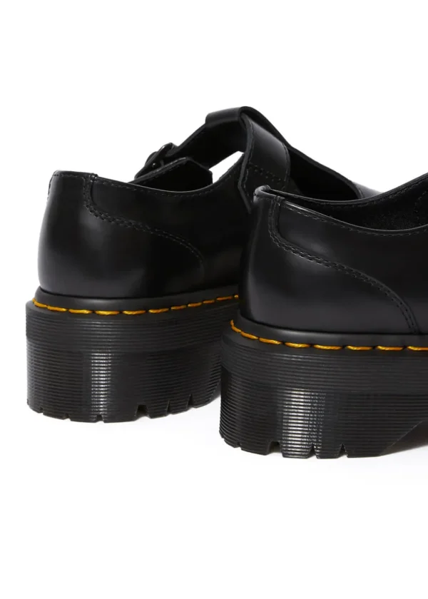 Dr. Martens Bethan Smooth Leather Platform Mary Jane Shoes Black