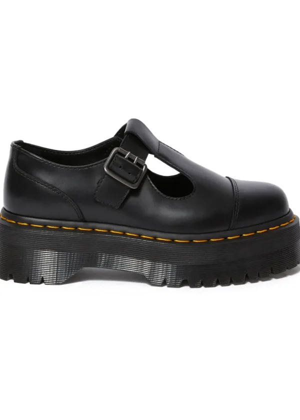 Dr. Martens Bethan Smooth Leather Platform Mary Jane Shoes Black