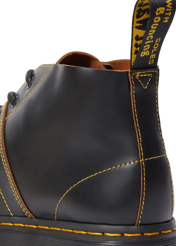 Dr. Martens Church Quad Platform Leather Boots Black
