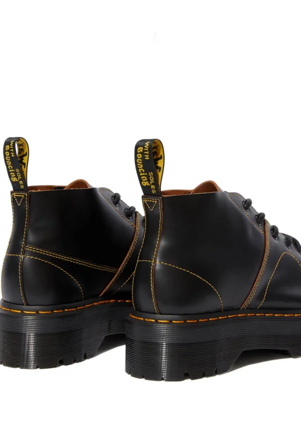 Dr. Martens Church Quad Platform Leather Boots Black