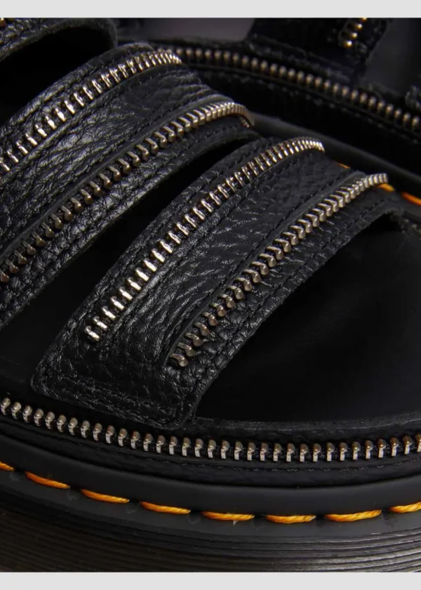 Dr. Martens Clarissa II Quad Zip Soft Leather Sandels Black