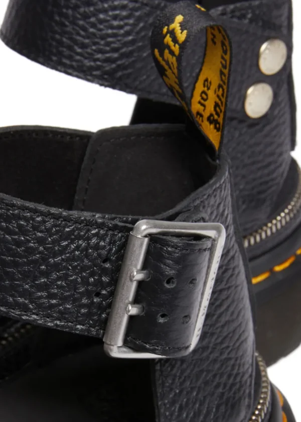 Dr. Martens Clarissa II Quad Zip Soft Leather Sandels Black