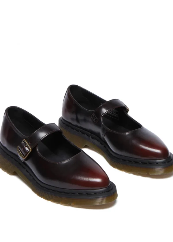 Dr. Martens Elphie Arcadia Leather Ballerinas Cherry Red