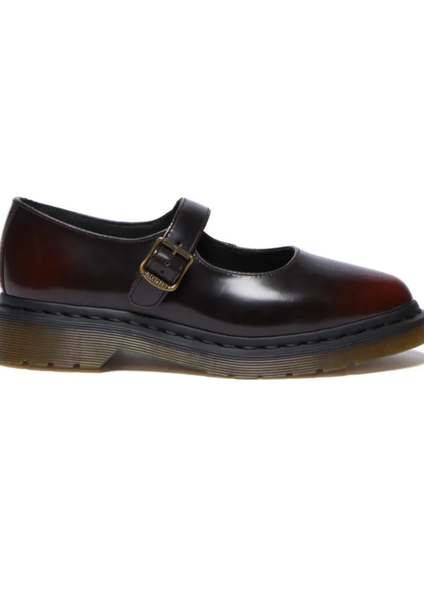 Dr. Martens Elphie Arcadia Leather Ballerinas Cherry Red