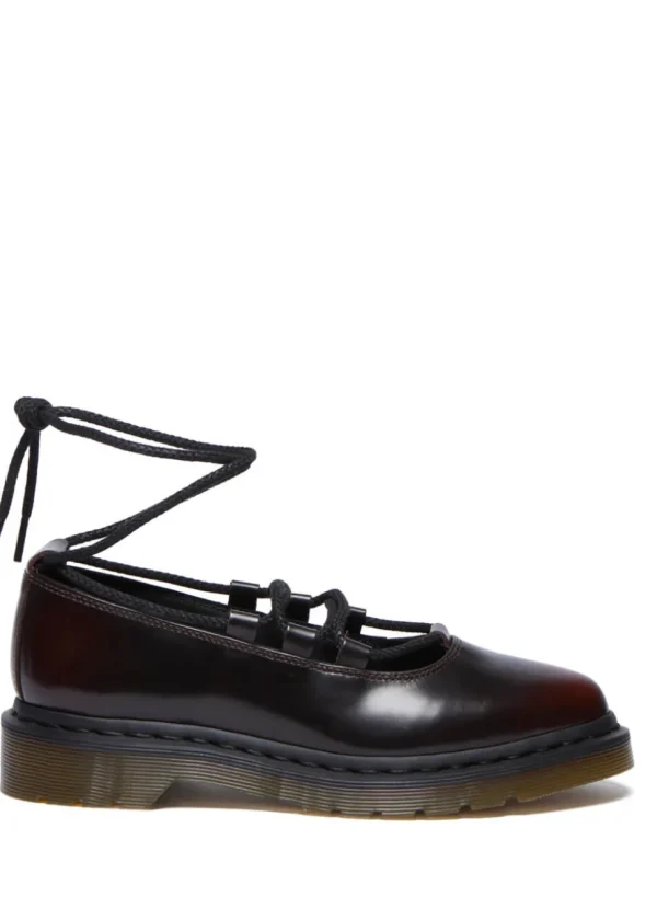 Dr. Martens Elphie II Arcadia Leather Ballerinas Cherry Red