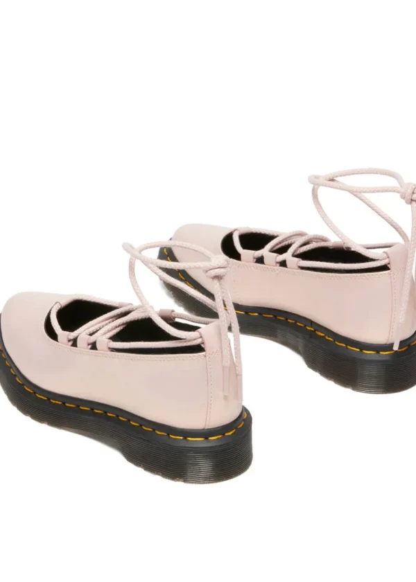 Dr. Martens Elphie II Leather Ballerinas Powder Pink Gold