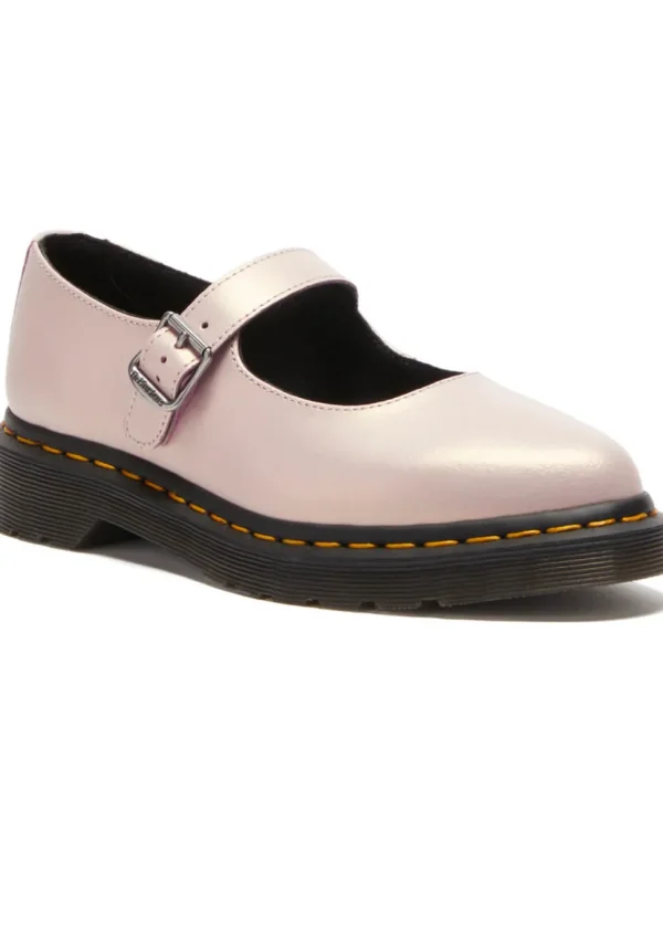 Dr. Martens Elphie Leather Ballerinas Powder Pink Gold