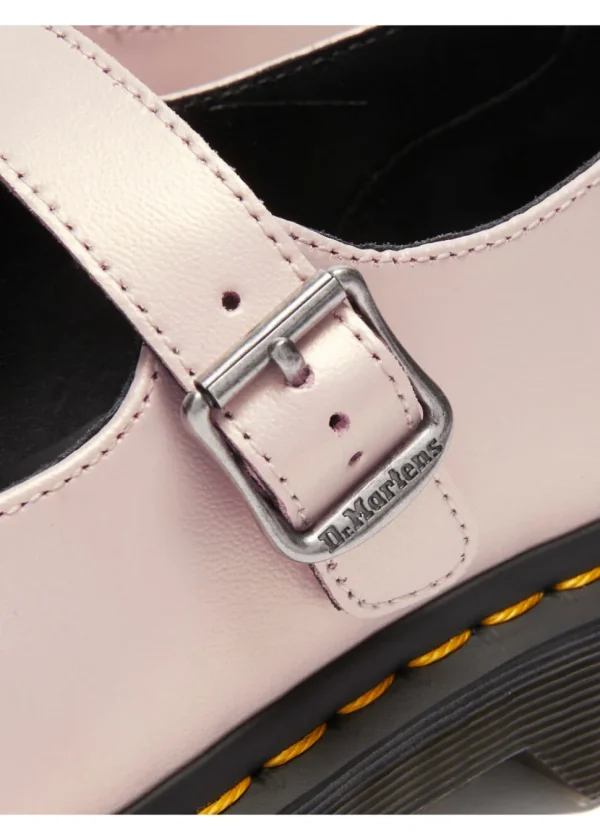 Dr. Martens Elphie Leather Ballerinas Powder Pink Gold