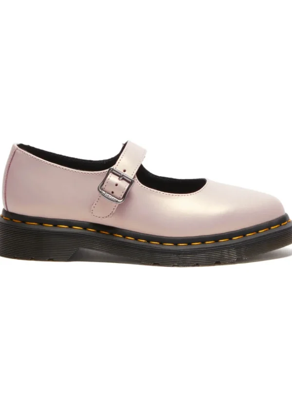 Dr. Martens Elphie Leather Ballerinas Powder Pink Gold