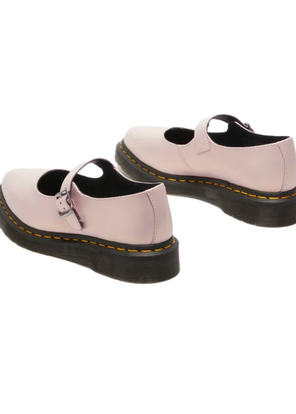 Dr. Martens Elphie Leather Ballerinas Powder Pink Gold