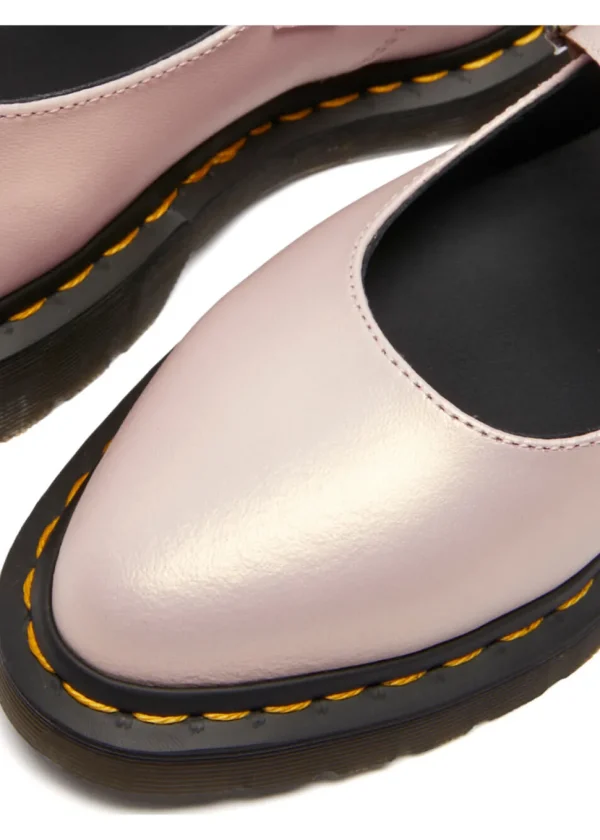 Dr. Martens Elphie Leather Ballerinas Powder Pink Gold