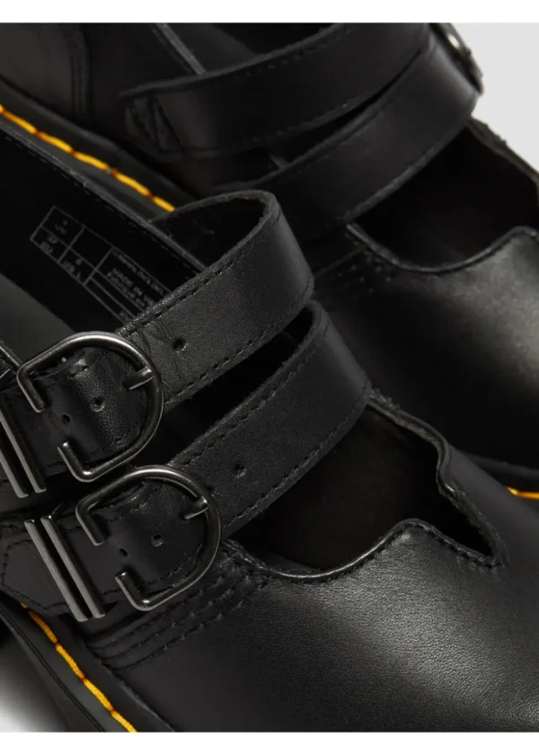 Dr. Martens Eviee Sendal Leather Mary Jane Pumps Black