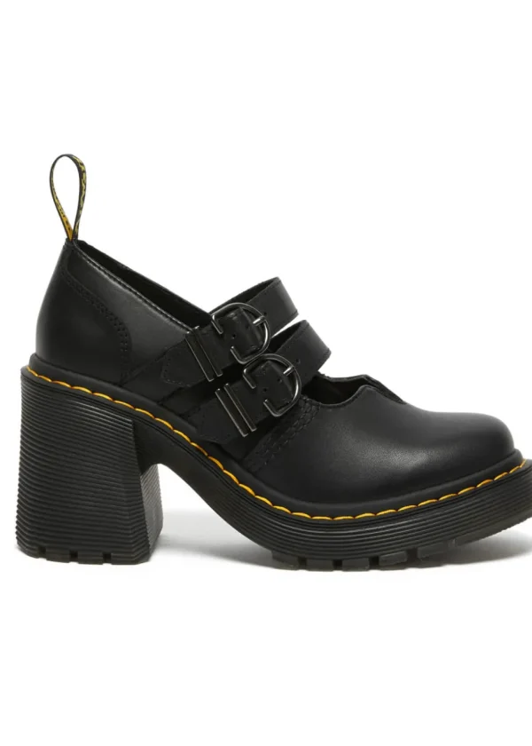 Dr. Martens Eviee Sendal Leather Mary Jane Pumps Black