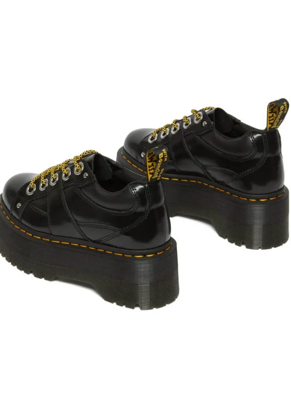 Dr. Martens 5i Quad Max Buttero Leather Platform Shoes Black
