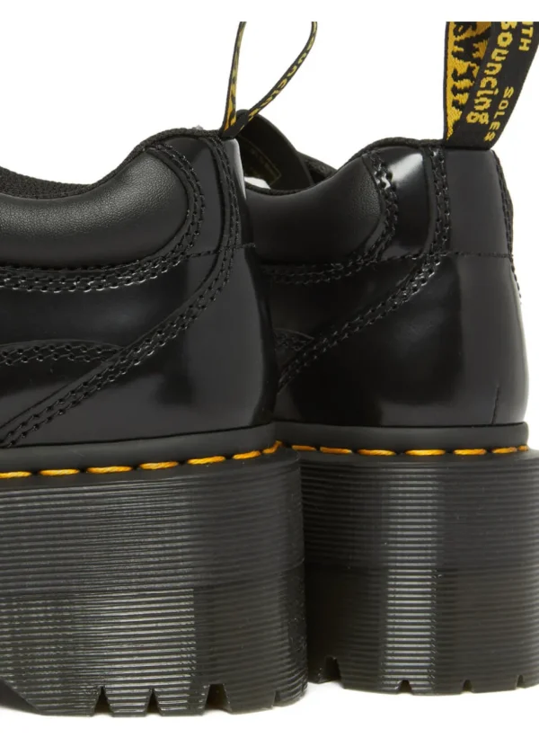 Dr. Martens 5i Quad Max Buttero Leather Platform Shoes Black