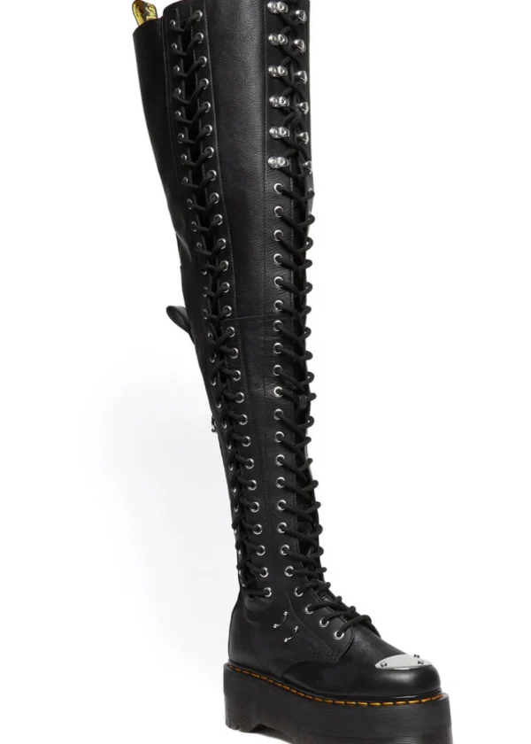 Dr. Martens 28i XTRM Max Platform Virginia Leather Boots Black