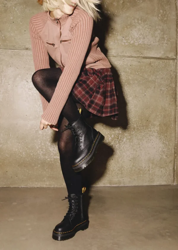 Dr. Martens Jadon lll Soft Leather Platform Boots Black