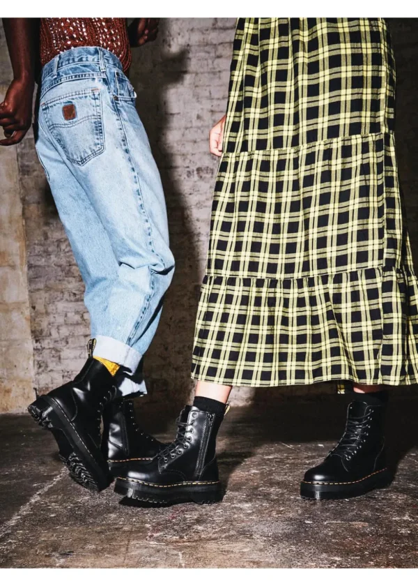 Dr. Martens Jadon Smooth Lace-up Boots Black
