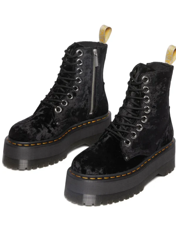 Dr. Martens Jadon Velvet Vegan Boots Black