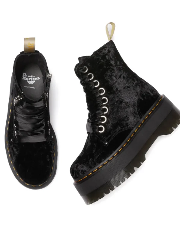 Dr. Martens Jadon Velvet Vegan Boots Black