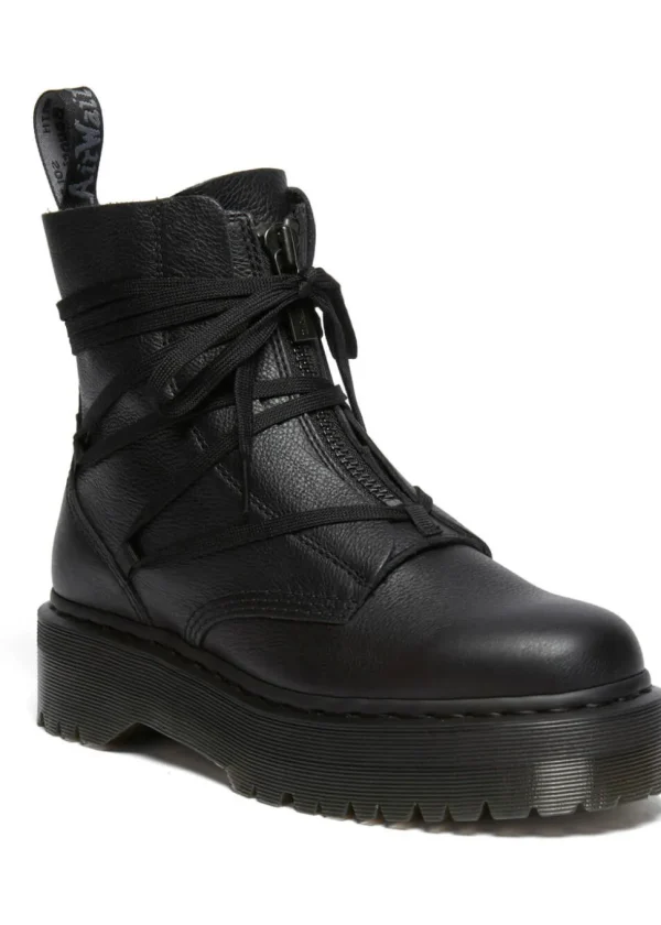Dr. Martens Jarrick ll Pisa Soft Leather Platform Boots Black
