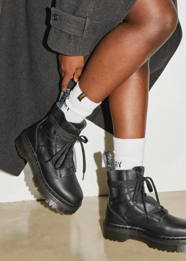 Dr. Martens Jarrick ll Pisa Soft Leather Platform Boots Black