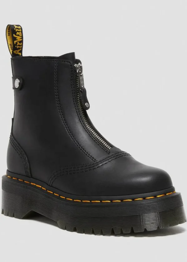 Dr. Martens Jetta Sendal Leather Platform Boots Black