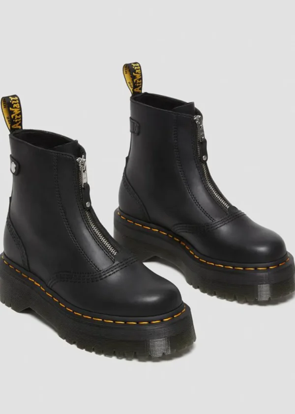 Dr. Martens Jetta Sendal Leather Platform Boots Black