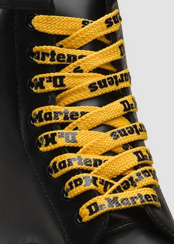 Dr. Martens Logo Laces Flat 8 Eyes Yellow and Black
