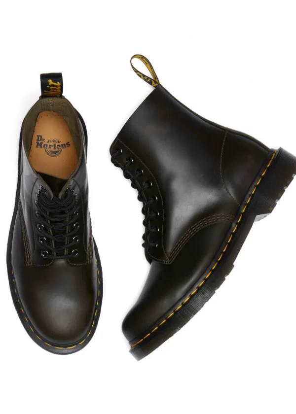 Dr. Martens Sinclair Orleans Leather Platform Boots Taupe Darkbrown