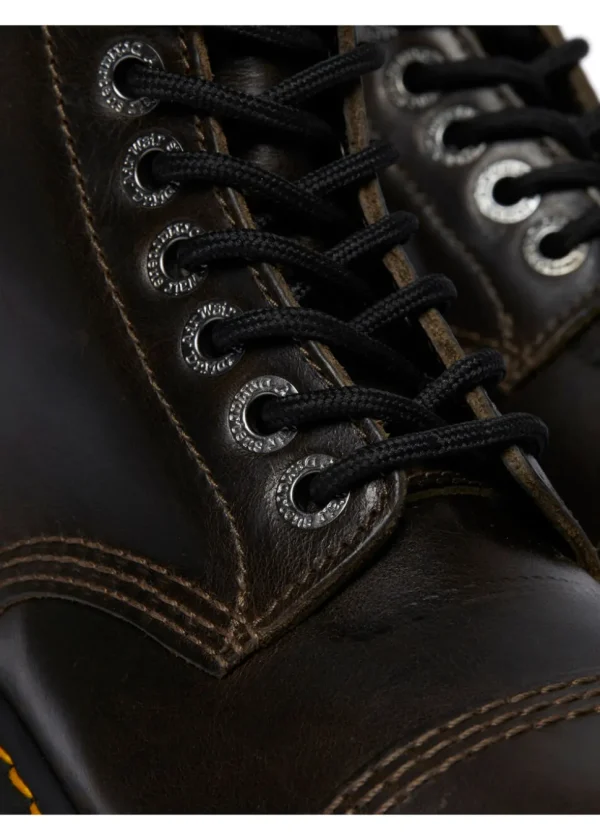 Dr. Martens Sinclair Orleans Leather Platform Boots Taupe Darkbrown