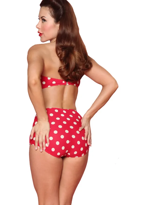 Esther Williams Polka Dot Bikini Pants Red