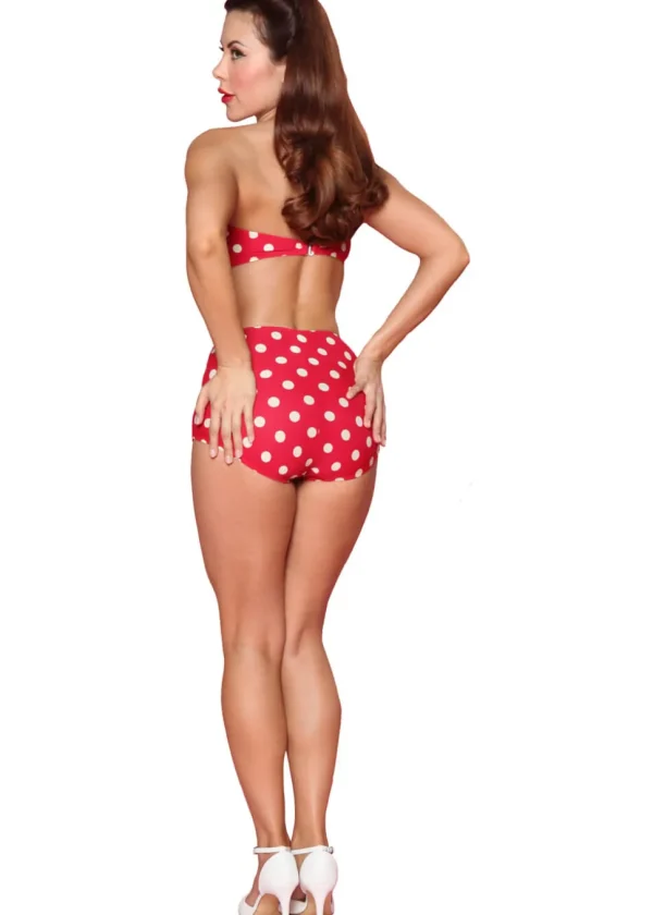 Esther Williams Polka Dot Bikini Pants Red