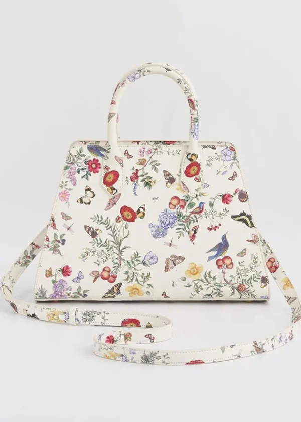 Fable England Alice Garden Butterfly Tote Bag Ivory