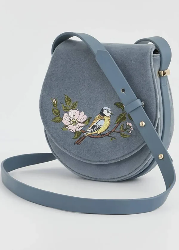 Fable England Blue Tit Saddle Bag Blue