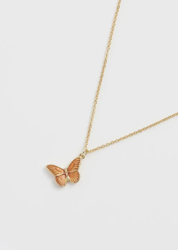 Fable England Butterfly Necklace Orange