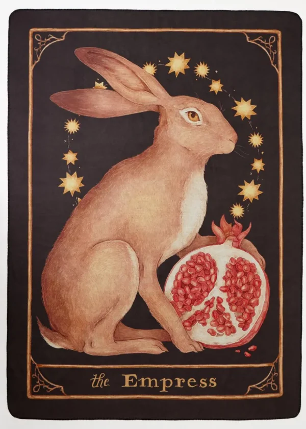 Fable England Celestial Empress Hare Blanket Scarf Black