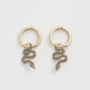 Fable England Celestial Snake Huggie Earrings