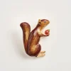 Fable England Cheeky Squirrel Brooch Brown