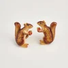 Fable England Cheeky Squirrel Earring Brown