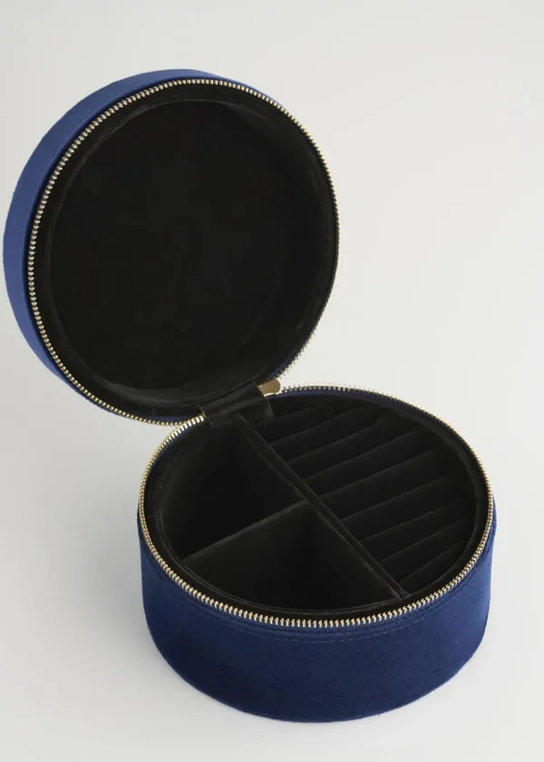 Fable England Chloe Dormouse Velvet Jewellerybox Navy