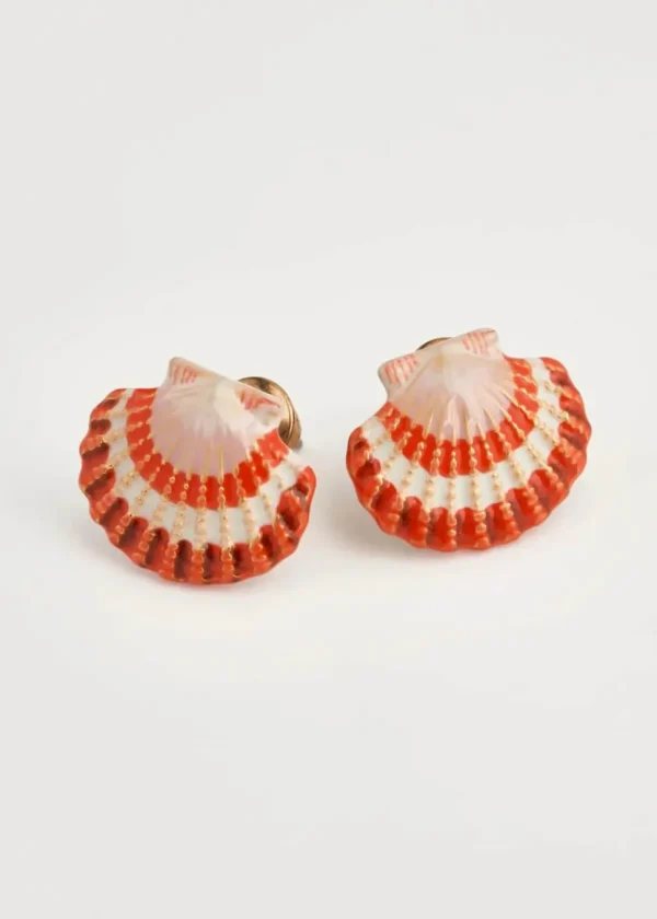 Fable England Clam Shell Earrings