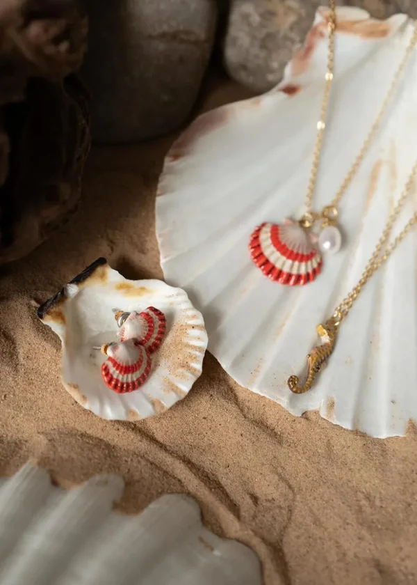 Fable England Clam Shell Earrings