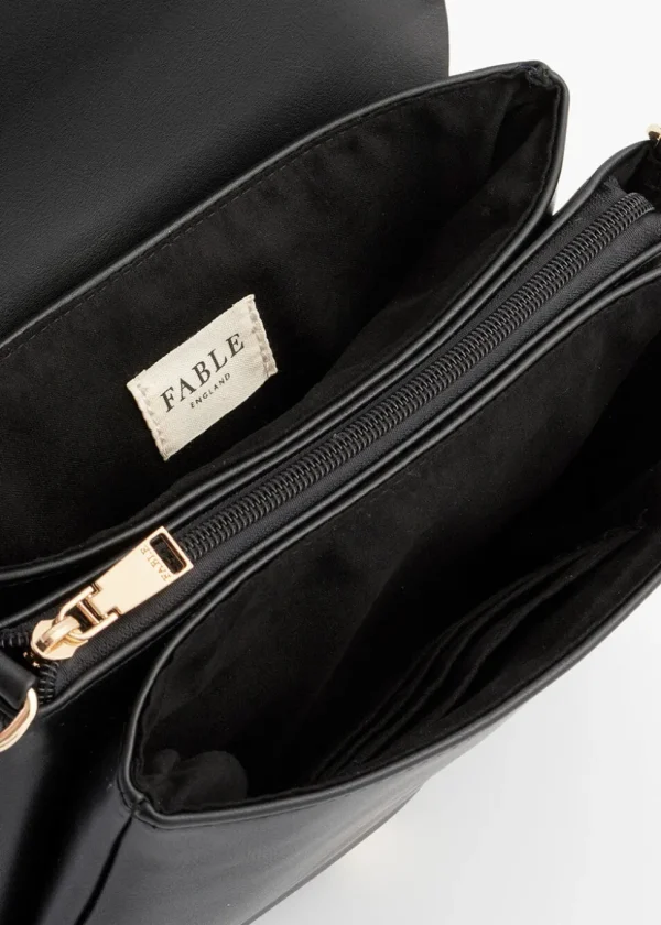 Fable England Deco Blooms Crossbody Bag Black