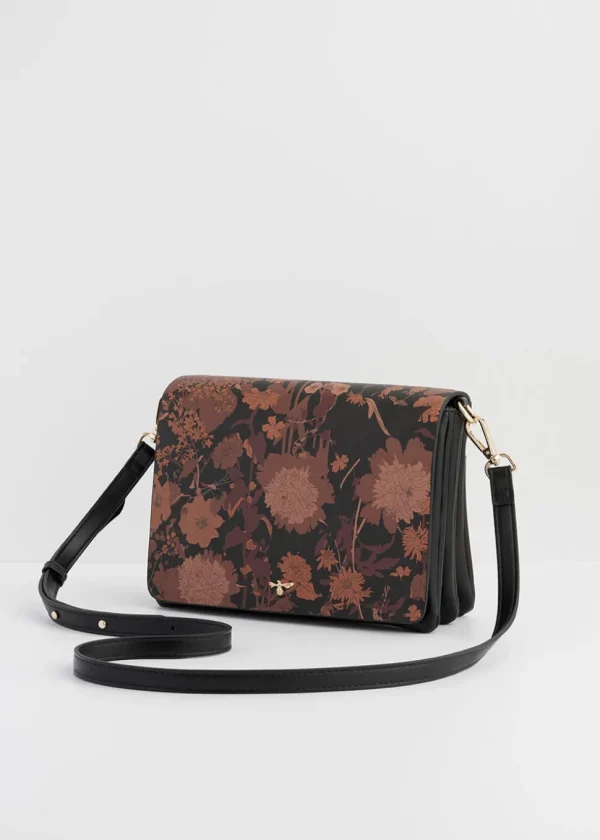 Fable England Deco Blooms Crossbody Bag Black