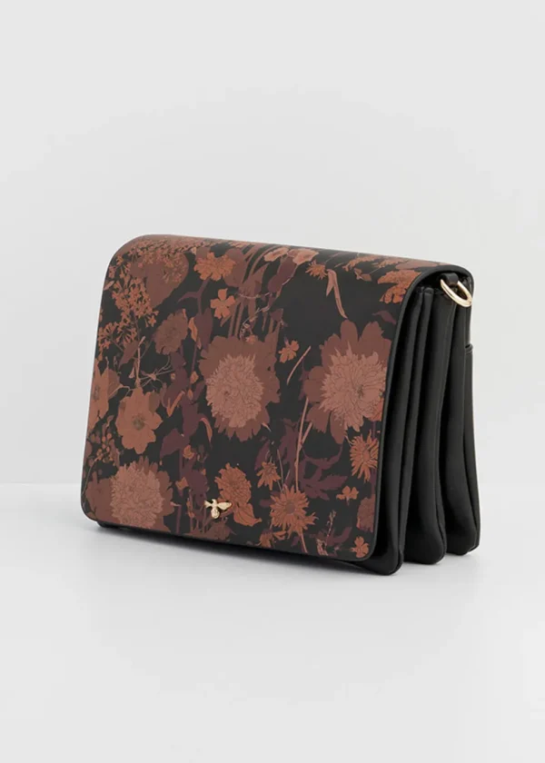 Fable England Deco Blooms Crossbody Bag Black