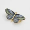Fable England Deco Butterfly Brooch Blue