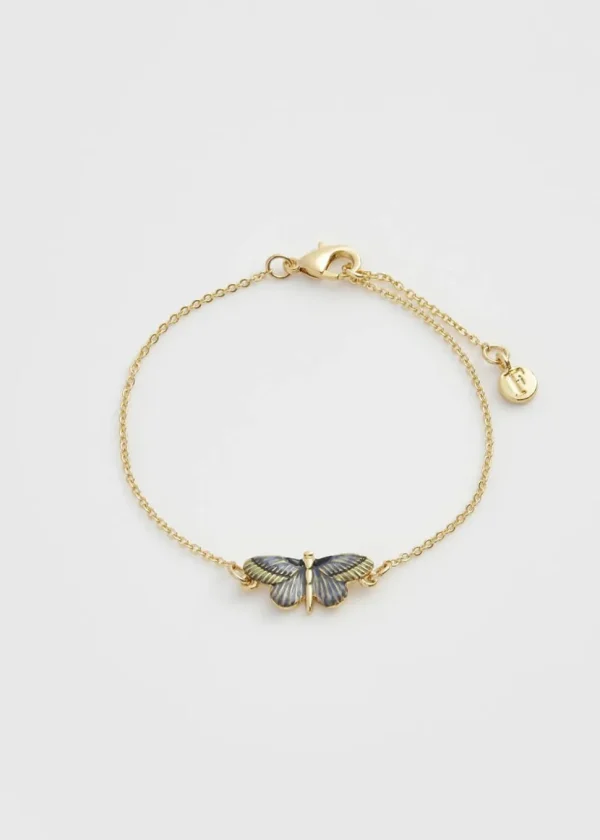 Fable England Deco Butterfly Bracelet Blue