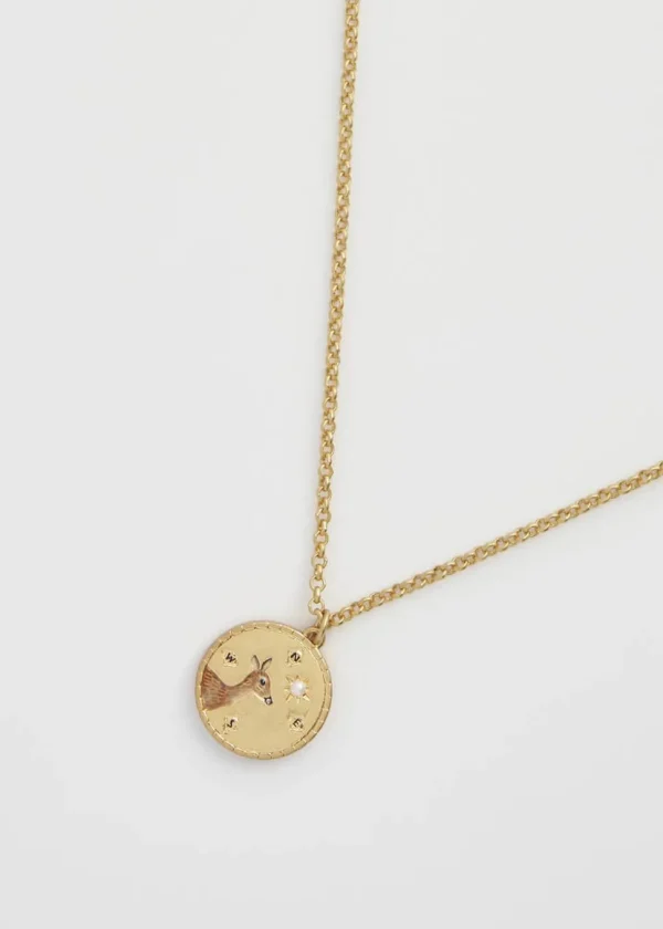 Fable England Deer Spirit Guide Necklace Gold